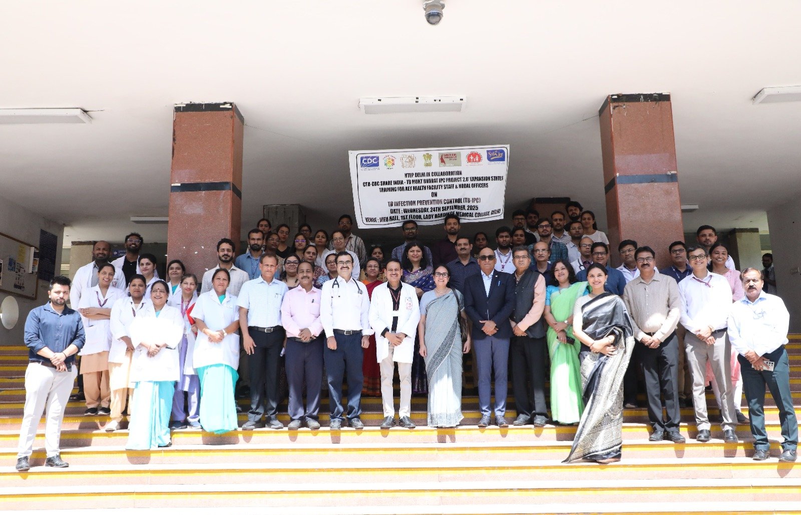 TB IPC training under TB Mukt Bharat was held at LHMC with Hospital infection control Committee, CTD, CDC & SHARE INDIA. Inaugurated by Dr Sarita Beri Director LHMC, session was on TB prevention & HCW screening. Faculty, residents, nurses participated
