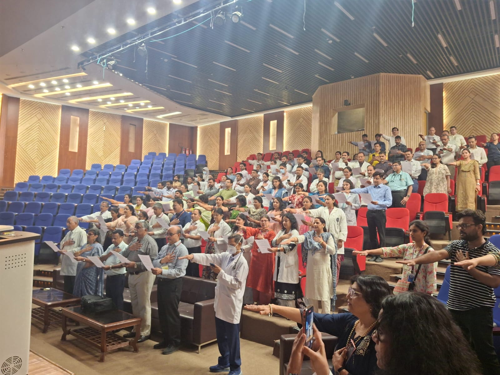 Vigilance Awareness Week was observed at LHMC, SSKH & KSCH starting with an Integrity Pledge on 27/11/25. Events included competitions for staff & students, concluding with a workshop led by Director, Chief Vigilance Commission